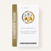 Beveiligings-ID Werknemersfoto QR Code Wit & Zilve Badge (Achterkant)