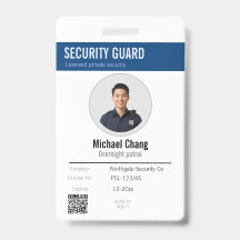 Beveiligingsbeambte Foto ID Badge Aangepaste Sjabl