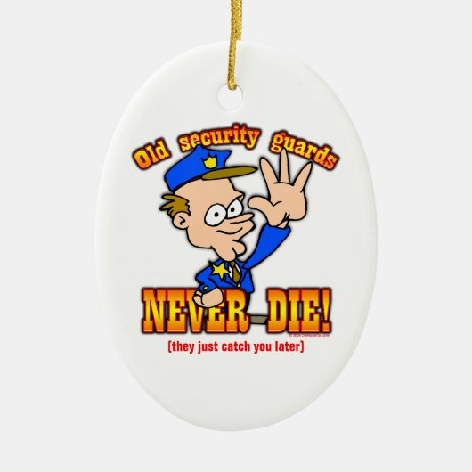 Beveiligingsbewakers Keramisch Ornament (Voorkant)