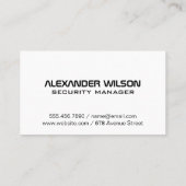 Beveiligingscamera | Hangsloten codering Visitekaartje (Achterkant)