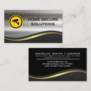 Beveiligingscamera Logo   Metallisch Visitekaartje