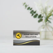 Beveiligingscamera Logo | Metallisch Visitekaartje (Staand voorkant)