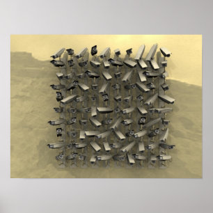 Beveiligingscamera-muur Poster