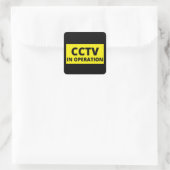 Beveiligingscamera Waarschuwingssticker Vierkant Vierkante Sticker (Tas)