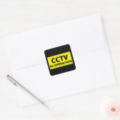 Beveiligingscamera Waarschuwingssticker Vierkant Vierkante Sticker (Envelop)