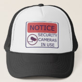 Beveiligingscamera's in gebruik trucker pet (Voorkant)