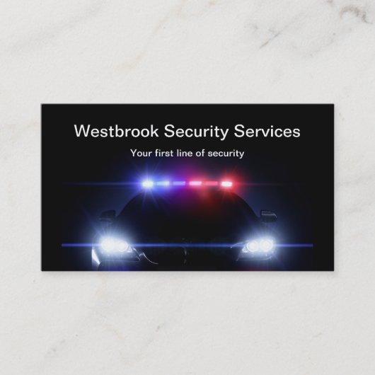 Beveiligingsdiensten Modern Visitekaartje (Voorkant)