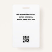 beveiligingspas voor speciale evenementen badge (Achterkant)