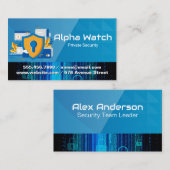 Beveiligingsteam | Cybercodering | Tech Visitekaartje (Voorkant / Achterkant)