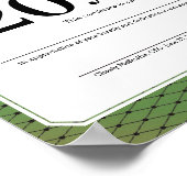 Bevel universeel certificaat ter nagedachtenis van poster (Hoek)