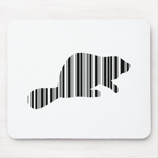 BEVER BAR CODE Dier Barcode Patroon Ontwerp Muismat (Voorkant)