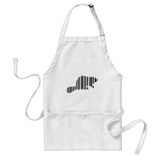 BEVER BARCODE Dier Barcode Patroon Ontwerp Standaard Schort (Voorkant)