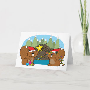 Bever Kerstmis Kaart