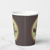 Bever met kettingzaag grappige gepersonaliseerde v papieren bekers (Rechts)