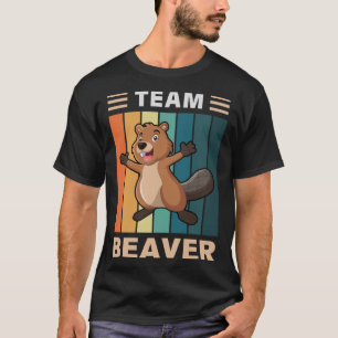 Bever Retro Bever Leuke knaagdieren River Tea T-shirt