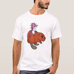 Bever T-shirt Funny Unicorn Beverliefhebber Cadeau
