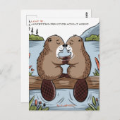 Bever Valentijn Briefkaart (Voorkant / Achterkant)