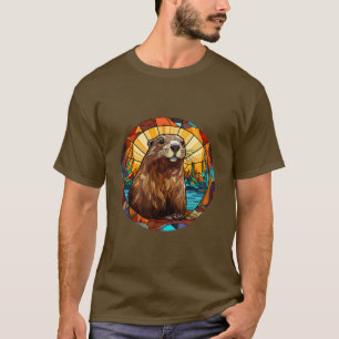 Bever van zoet Glas in lood T-shirt