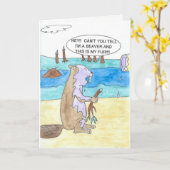 Bever versus de Kaart van de Verjaardag van de (Gele Bloem)