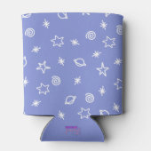 Beverage Cooler Blue Space Doodle Stars Planets (Achterkant)
