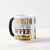 Beverage Instructies met naam Magische Mok (Voorkant links)