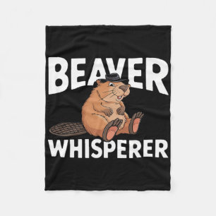 Beverfluisteraar Wandelend Wilde Bever Papa Fleece Deken