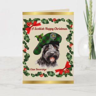 Beveridge Scottie Dog Gepersonaliseerde Xmas Kaart