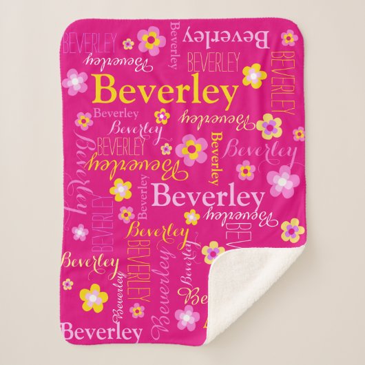 Beverley jaune rose filles nom florale couverture (Devant)