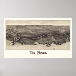 Beverly Boerderijen, MA Panoramic Map - 1886 Poster