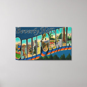 Beverly Hills, Californië - grote lettertjes Canvas Afdruk