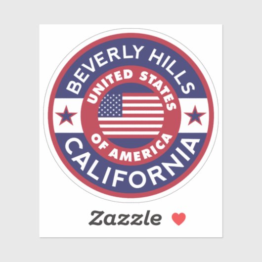 BEVERLY HILLS, Californië Sticker (Vel)