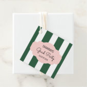 Beverly Hills Green & Pink Afstudeerder Party Bedankjes Labels (In situ)