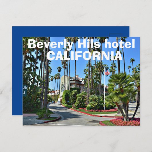 Beverly hills hotel, Las Angeles California Briefkaart (Voorkant / Achterkant)
