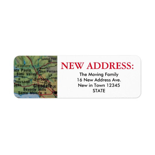 Beverly Hills New Address Label (Voorkant)