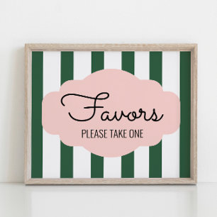 Beverly Hills Pink+Green Vrijgezellenfeest Favor S Poster