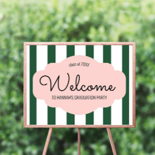 Beverly Hills Roze & Groen Afstuderen Welkom Poster
