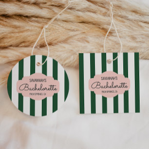 Beverly Hills Roze & Groene Meisjesuitje Party Bedankjes Labels