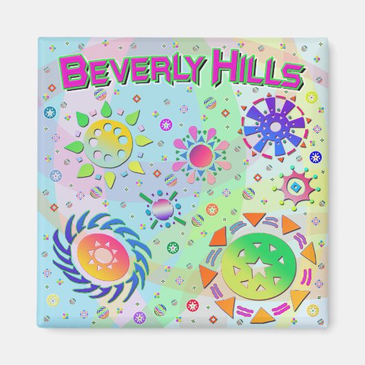 Beverly Hills Seven Suns & Energy Magnet Magneet (Voorkant)