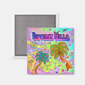 Beverly Hills Vacation Magnet cible (Recto/Verso)