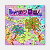 Beverly Hills Vacation Magnet cible (Devant)