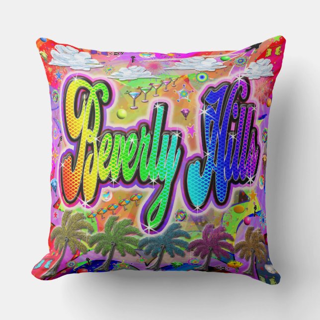 Beverly Hills Vista Express-hoofdkussen Kussen (Voorkant)