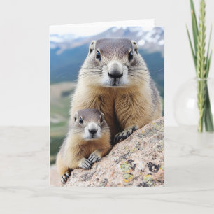Bevers wild dier portret natuurlijke omgeving feestdagen kaart