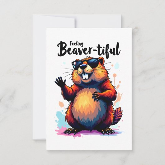 Bevertiful voelen - Funny Beaver Graphic Aankondiging (Voorkant)