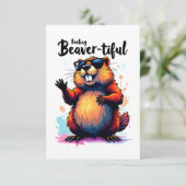 Bevertiful voelen - Funny Beaver Graphic Aankondiging (Staand voorkant)