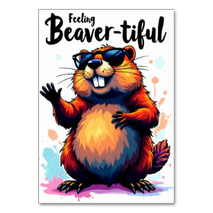 Bevertiful voelen - Funny Beaver Graphic Kaart