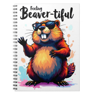 Bevertiful voelen - Funny Beaver Graphic Notitieboek