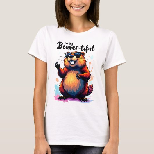 Bevertiful voelen - Funny Beaver Graphic T-shirt (Voorkant)