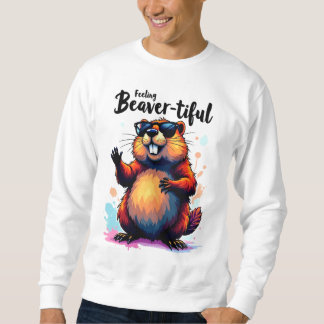 Bevertiful voelen - Funny Beaver Graphic Trui