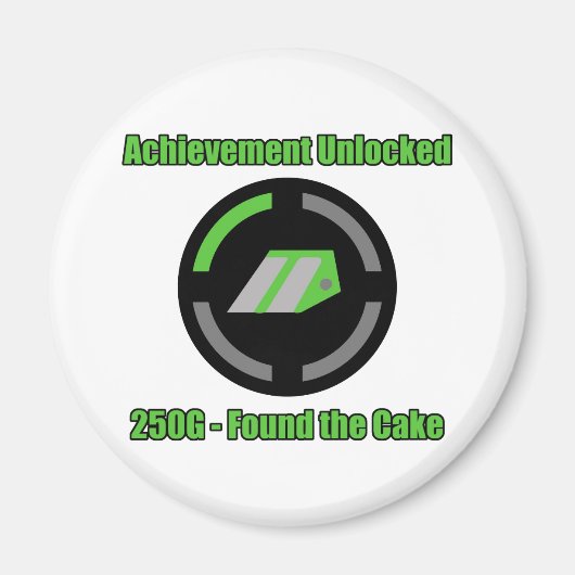 Bevestig de Cake - Achievement Unlocked Magneet (Voorkant)