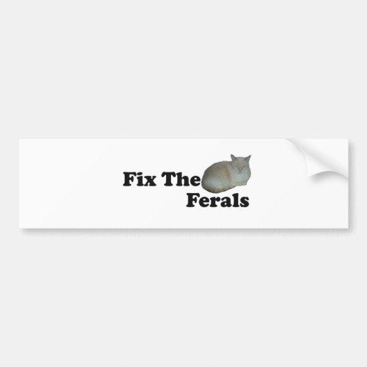 Bevestig de Ferals Bumpersticker (Voorkant)